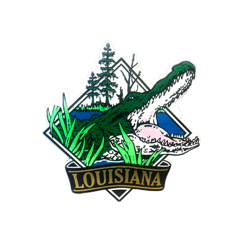 Super Louisiana Alligator in the Swamp Magnet