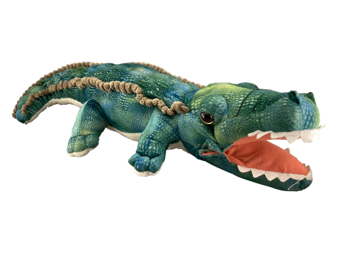 Expressive 23" Aquamarine Plush Gator
