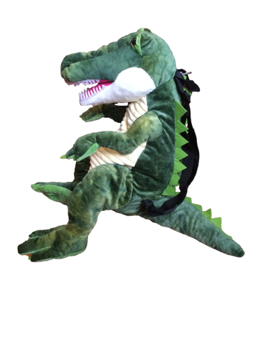Realistic Huggable Alligator Backpack w/ Teeth