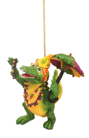 Mardi Gras Parade Gator Ornament - Small only for now - Large will be back soon! Stay tuned!