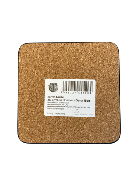 3D Gator Bog Square Coaster