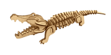Laser-Cut 58-piece Alligator 3D Wooden Puzzle