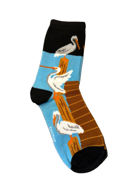 Colorful Pelican Socks - Size 9-11 Women's