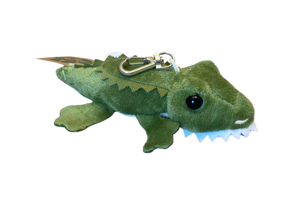 Cute Plushie Alligator Baby on a Backpack Clip