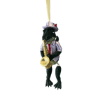 Sax Player Top Hat Gator Ornament w/ Moving Legs -- Multiple Colors
