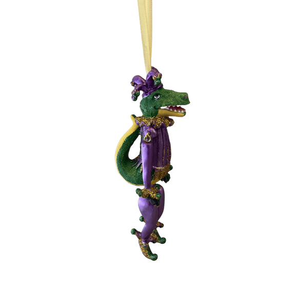 Sax Player Top Hat Gator Ornament w/ Moving Legs -- Multiple Colors
