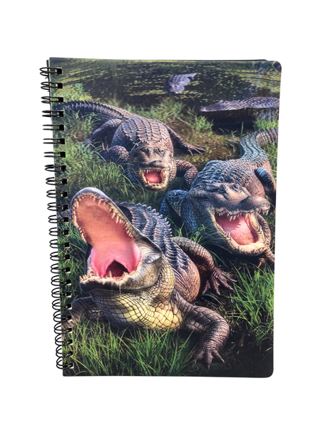 3D Gator Bog Spiral Notebook
