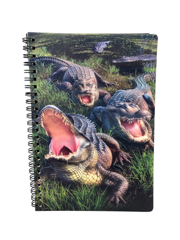 3D Gator Bog Spiral Notebook