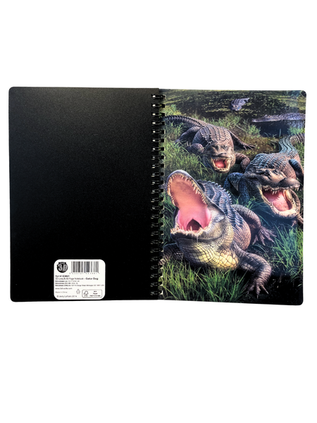 3D Gator Bog Spiral Notebook