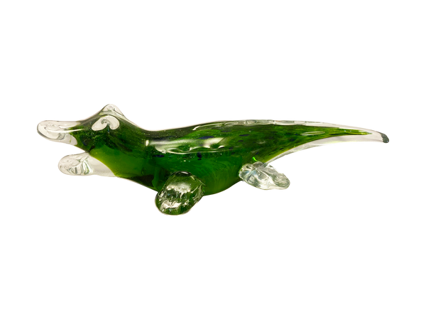 9 1/2” Art Glass Alligator Figurine
