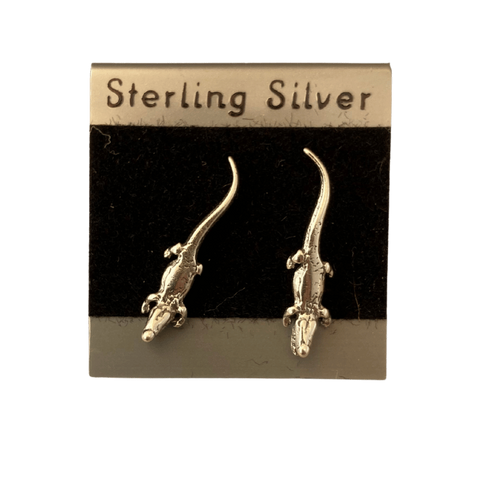 PETITE STERLING SILVER ALLIGATOR POST EARRINGS