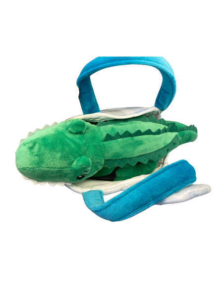 Happy Plush Gator in Embroidered Purse