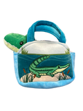 Happy Plush Gator in Embroidered Purse