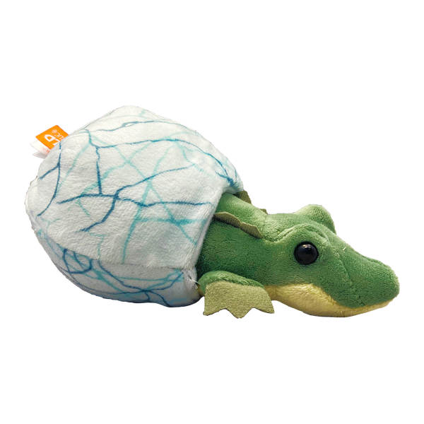 Hatchling alligator egg plush