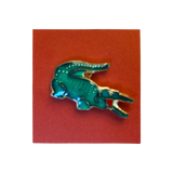 Enamel Alligator Hat or Lapel Pin 1"