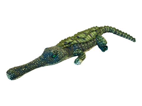 23" Gharial Plush - with felty-smooth patterned skin