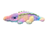 28" Super Soft Rainbow Patterned Large Gator Plush