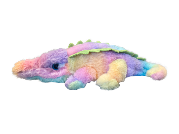 Super Soft Rainbow Ombre Patterned Gator Plush - 3 Sizes