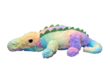 Super Soft Rainbow Ombre Patterned Gator Plush - 3 Sizes