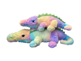 Super Soft Rainbow Ombre Patterned Gator Plush - 3 Sizes