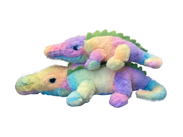 28" Super Soft Rainbow Patterned Large Gator Plush