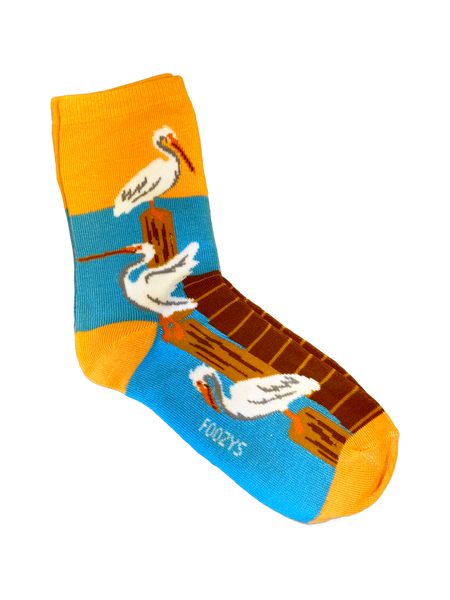Colorful Pelican Socks - Size 9-11 Women's