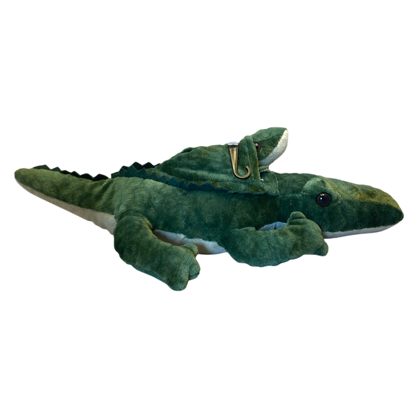 Mama-baby alligator plush pair