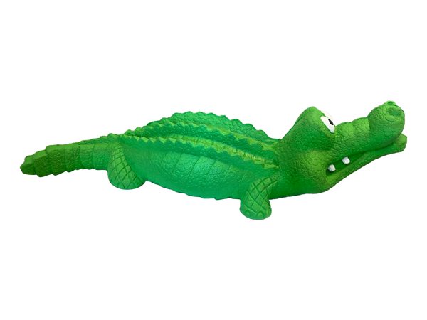 Green Rubber Alligator Dog Toy