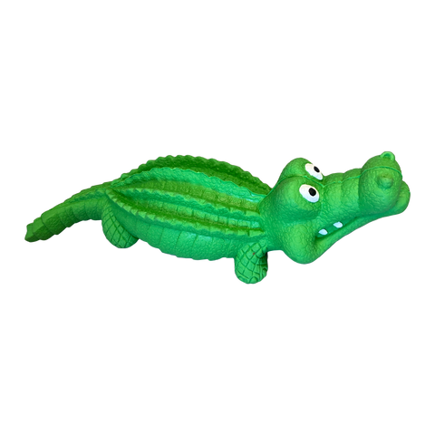 Green Rubber Alligator Dog Toy