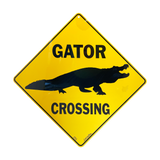 Metal Alligator Signs -- Assorted Designs