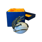 Hatching Alligator Egg Jewelry Box - Natural Color