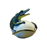 Hatching Alligator Egg Jewelry Box - Natural Color