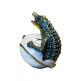 Hatching Alligator Egg Jewelry Box - Natural Color