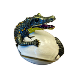 Hatching Alligator Egg Jewelry Box - Natural Color