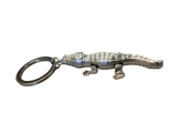 Silver Metallic Alligator Keyring with Wiggly Legs
