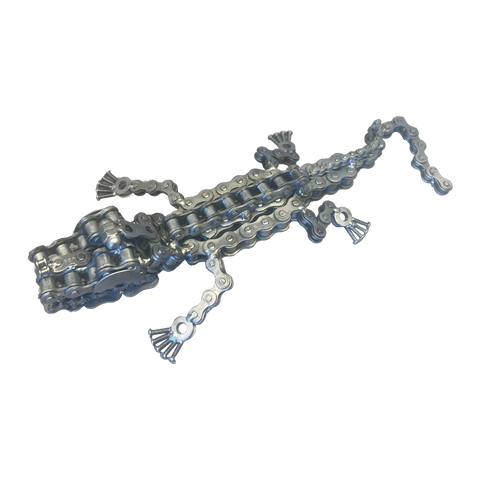 Steampunk Bike Chain Gator Sculpture