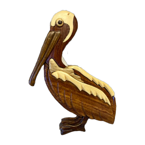 Gorgeous Pelican Magnet crafted of Exotic Woods