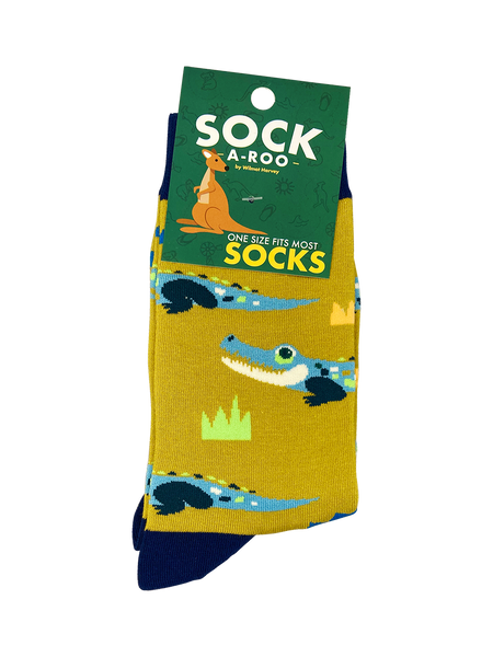 Yellow with bluegreen gator Socks