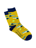 Yellow with bluegreen gator Socks