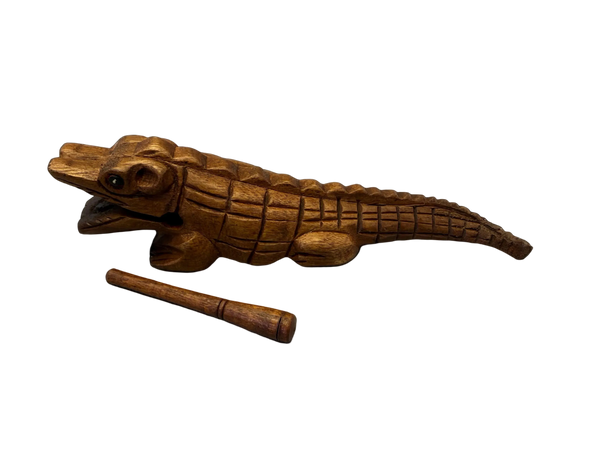 Carved Wooden "Musical" Alligator Imported from Thailand