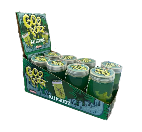Goo Potz Slime Jar with Plastic Alligator Toy
