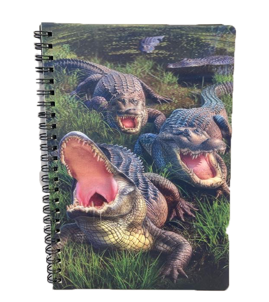 3D Gator Bog Spiral Notebook