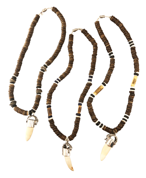 Coco Shell + Natural Bead Necklace