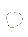 Drilled alligator tooth necklace