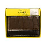 crocodile leather black brown wallet