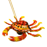 orange shaking crab magnet ornament
