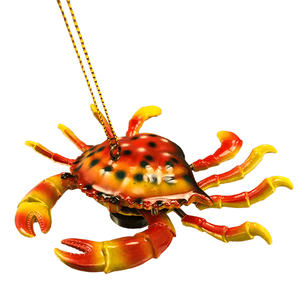 orange shaking crab magnet ornament