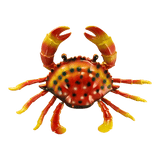 orange shaking crab magnet ornament