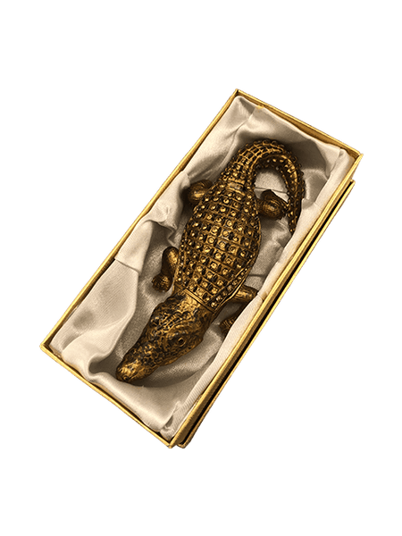 golden alligator decorative box