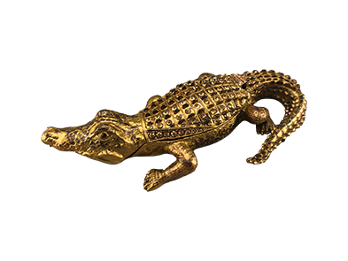 golden alligator decorative box